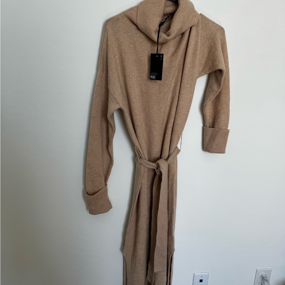 PAIGE Camel Knit Dress NWT - Picture 3 of 6